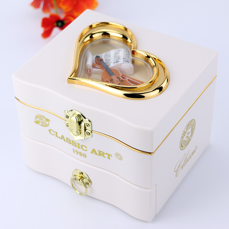 Classic Rotating Dancer Ballerina Piano Music Box Clockwork Plastic Jewelry Box Girls Hand Crank Music Mechanism Christmas Gift 218352276