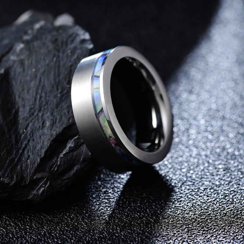 Wedding Rings Classic Design Stainless Steel Ring Colorful Shell Row Line Accessories Thickness Band Silver Color For Anniversary Jewelry Gi
Wedding Rings Classic Design Stainless Steel Ring Colorful Shell Row Line Accessories Thickness Band Silver Color For Anniversary Jewelry Gi