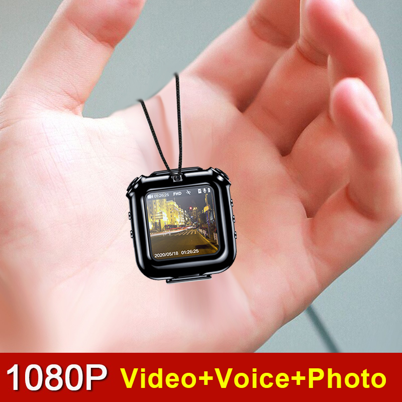 

Camera With Display Audio Video Voice Photo Recorder 1080P FHD Mini DV Camera Portable Clip Necklace Pandent Body Cam Camcorderhello