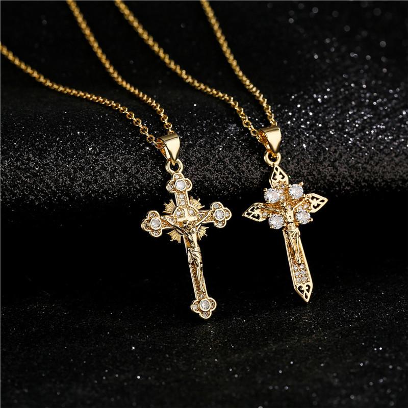 Pendant Necklaces Classic Cross-shaped -selling Copper Micro-inlaid Jewelry In Europe And America
Pendant Necklaces Classic Cross-shaped -selling Copper Micro-inlaid Jewelry In Europe And America