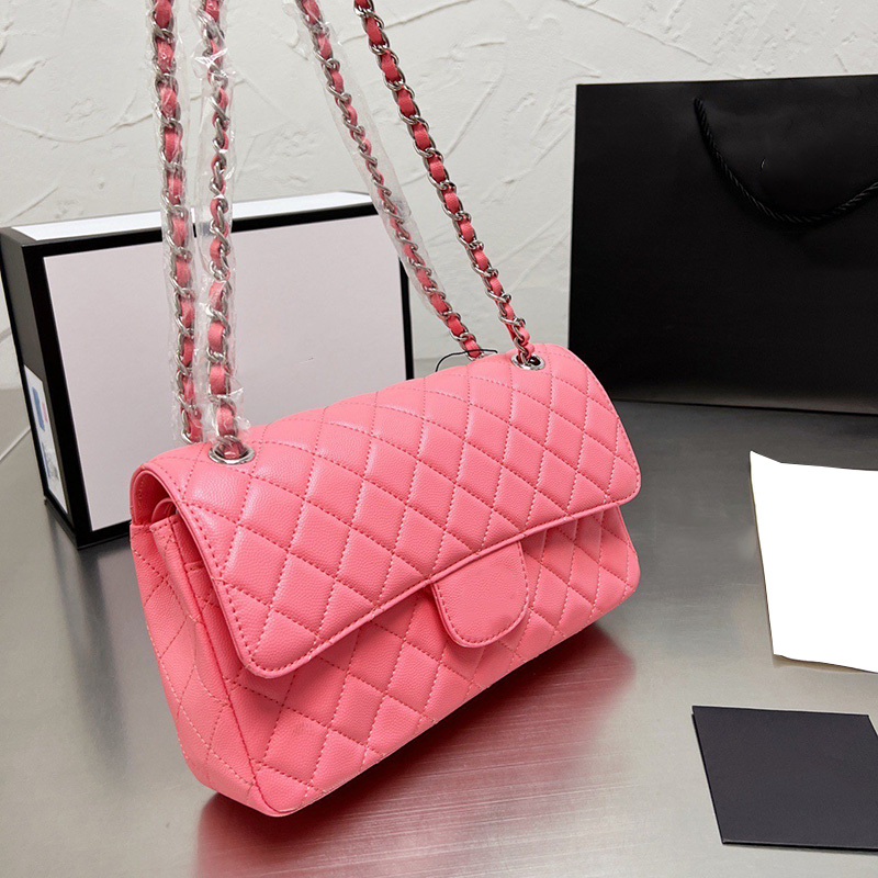 Classic Quilted Caviar Leather Calfskin Flap Bags Gold/Silver Matelasse Chain Crossbody Shoulder Rectangular Totes Multi Pochette Designer L
Classic Quilted Caviar Leather Calfskin Flap Bags Gold/Silver Matelasse Chain Crossbody Shoulder Rectangular Totes Multi Pochette Designer L