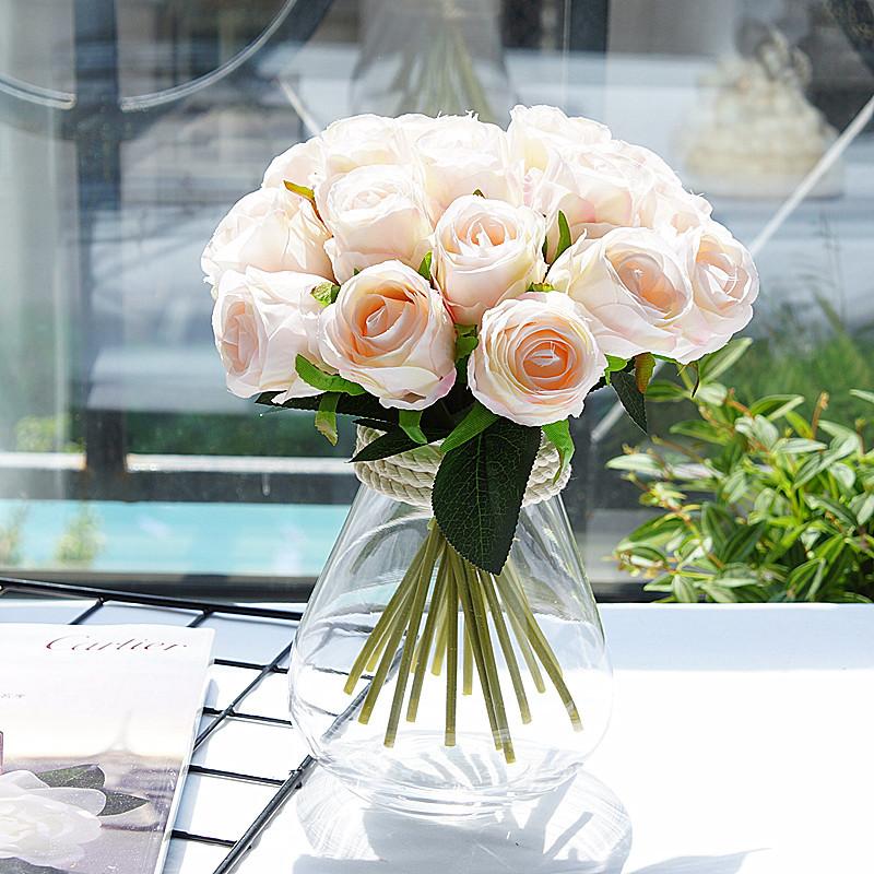 Decorative Flowers & Wreaths 18pcs/lot Rose Artificial Flower Silk Wedding Bouquet Home Living Room Weeding Christmas Decoration Year 
Decorative Flowers & Wreaths 18pcs/lot Rose Artificial Flower Silk Wedding Bouquet Home Living Room Weeding Christmas Decoration Year
