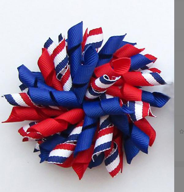 100pcs 3.5" new lovely korker hair bows fashion boutique girl boutique hair bows print ribbon bows ponytail rubber band