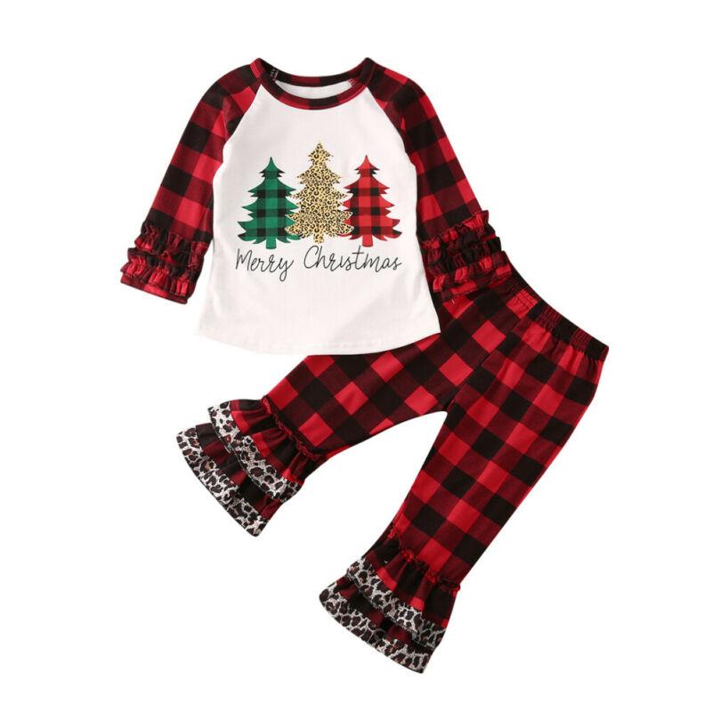 Clothing Sets 1-5Y Christmas Girls Clothes Set Toddler Kid Long Sleeve Cartoon T Shirt + Plaid Leopard Ruffle Pants Outfits Xmas, White
Clothing Sets 1-5Y Christmas Girls Clothes Set Toddler Kid Long Sleeve Cartoon T Shirt + Plaid Leopard Ruffle Pants Outfits Xmas, White
