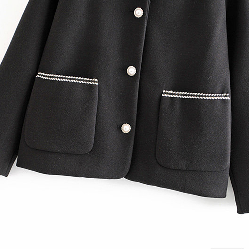 Women Fashion Solid Coat Turn Down Collar Casual Jacket Autumn Winter Pockets Long Sleeve Warm Tops Outerwear Abrigo Mujer 210515