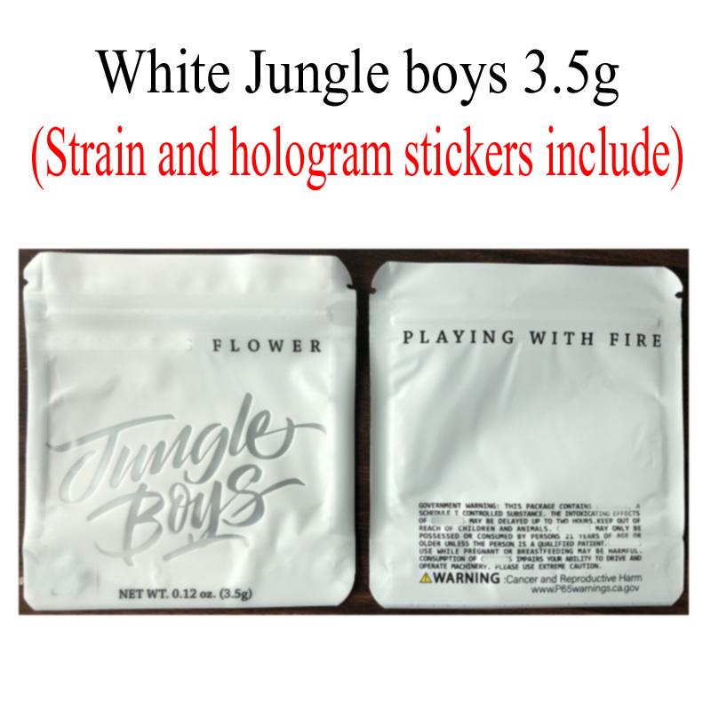 Packaging Smell Child Proof Bags 3.5g 7.0g OZ 1 Pound white Jungle Boys Resistant Jungleboys Stand Up Pouch for Dry Herb Flowers
Packaging Smell Child Proof Bags 3.5g 7.0g OZ 1 Pound white Jungle Boys Resistant Jungleboys Stand Up Pouch for Dry Herb Flowers