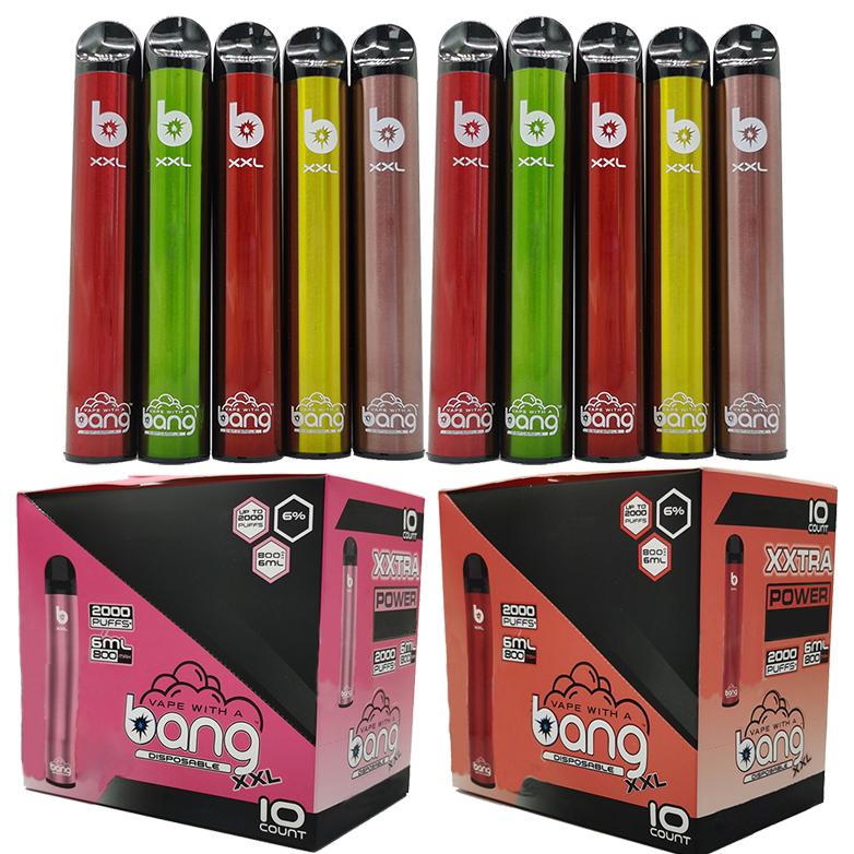 Bang XXL 2000 Puffs Cigarettes Disposable Vape Cartridge Pen 650 mAh Battery Pre-filled 6ml Device
Bang XXL 2000 Puffs Cigarettes Disposable Vape Cartridge Pen 650 mAh Battery Pre-filled 6ml Device