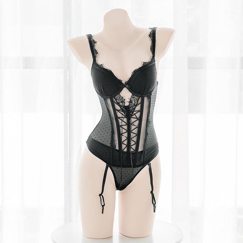 Women's Sexy Lace Underwear Suit Vest Micro Perspective French Pajamas Hollow Out Corset Set Cosplay Private Bodysuit Bustiers & Corsets, Black
Women's Sexy Lace Underwear Suit Vest Micro Perspective French Pajamas Hollow Out Corset Set Cosplay Private Bodysuit Bustiers & Corsets, Black