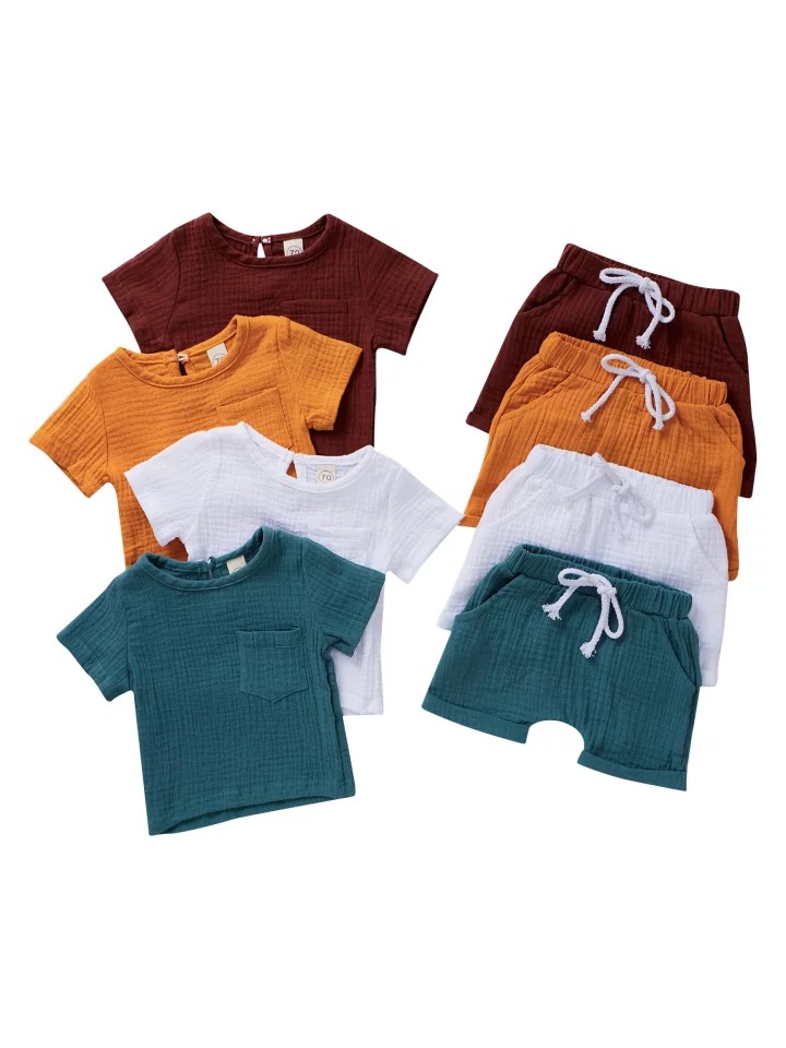 INS Baby Kids Clothing Sets Organic Cotton Linen 2Pcs Suit Short Sleeve Round Neck T-shirt with Elasctic Shorts for Daily Home Wear, White
INS Baby Kids Clothing Sets Organic Cotton Linen 2Pcs Suit Short Sleeve Round Neck T-shirt with Elasctic Shorts for Daily Home Wear, White