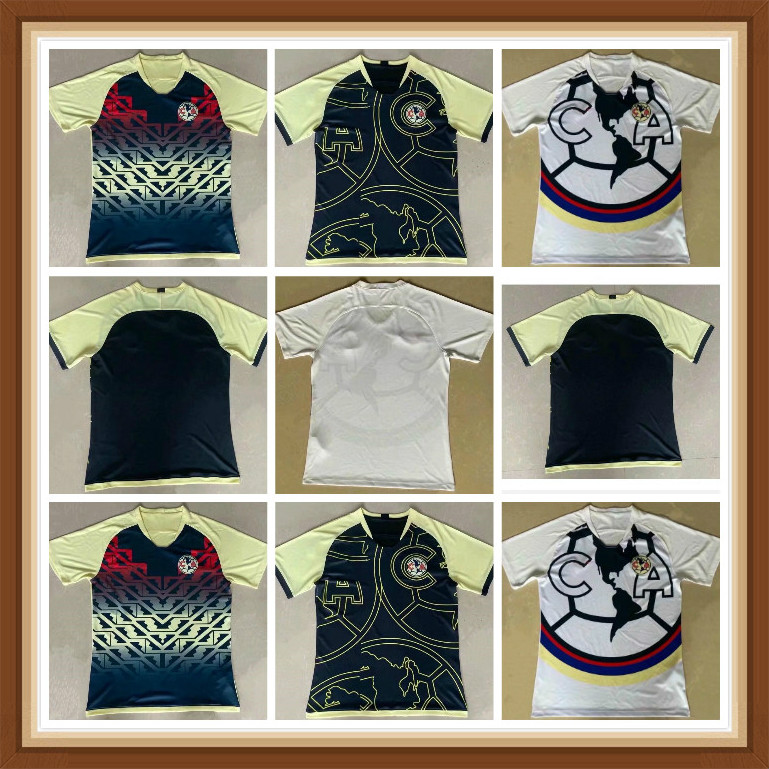 20 21 22 Soccer jerseys Club America Pre Match Training Men + kids MENEZ GIOVANI BENEDETTI Home Away Third goalkeeper 2021 camisetas de fútbol, Black;yellow