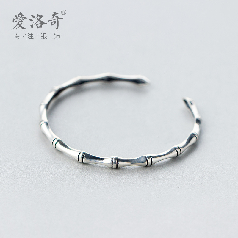 taiyin bracelet women's s925 silver fashion bamboo open bracelet personalized bamboo bracelet women's s0677, Black
taiyin bracelet women's s925 silver fashion bamboo open bracelet personalized bamboo bracelet women's s0677, Black