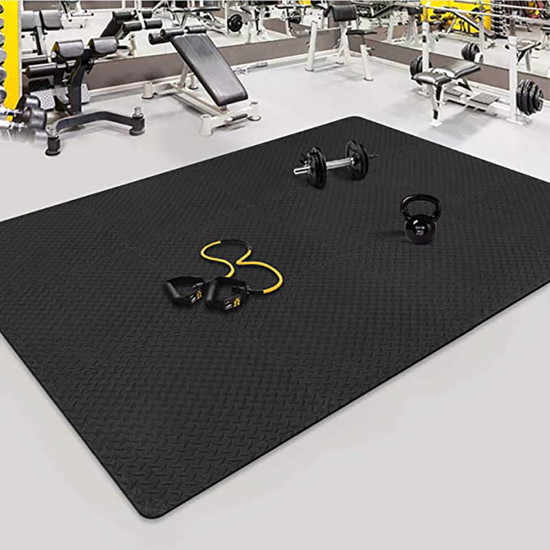 12PCS 30*30cm EVA Yoga Sports Mat Puzzle Exercise Foam Pad Non-Slip Leaf Grain Splicing Rugs Floor Tiles Protection Gym 210615