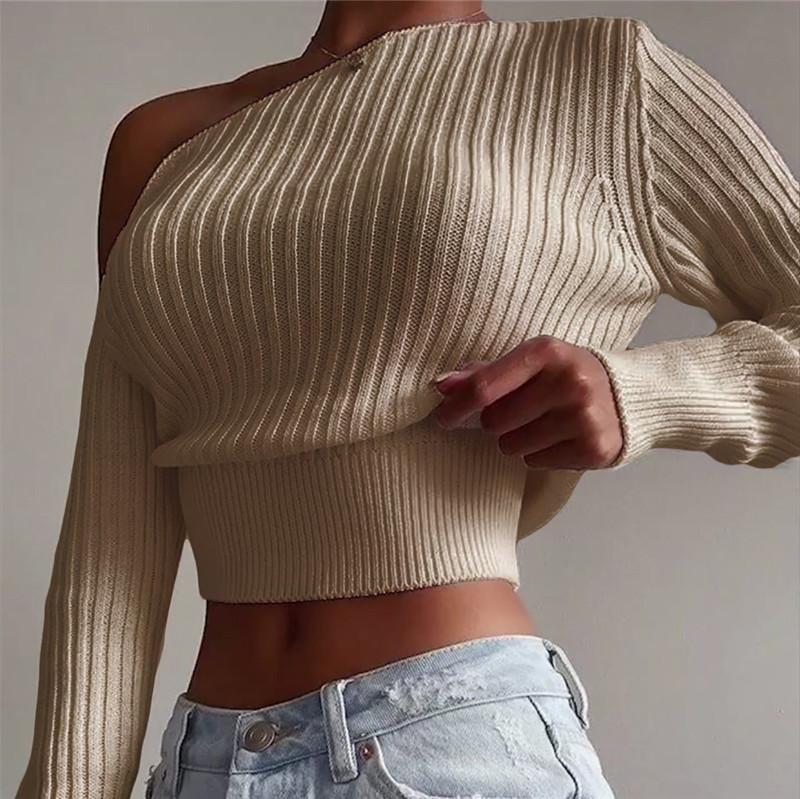 Women' T-Shirt Women Sexy One Shoulder Knitwear Tops Spring Fall Casual Solid Color Off-the-shoulder Long Sleeve Rib Short Shirt Clubwear, Black
Women' T-Shirt Women Sexy One Shoulder Knitwear Tops Spring Fall Casual Solid Color Off-the-shoulder Long Sleeve Rib Short Shirt Clubwear, Black