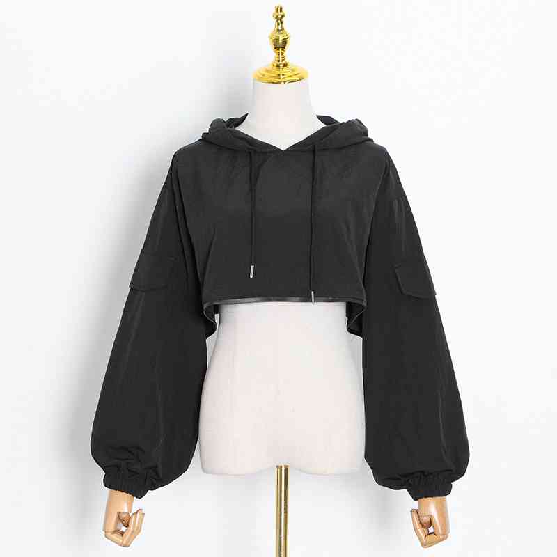 Black Casual Sweatshirt For Women V Neck Long Sleeve Solid Shirt Female Fall Fashion Clothing 210524