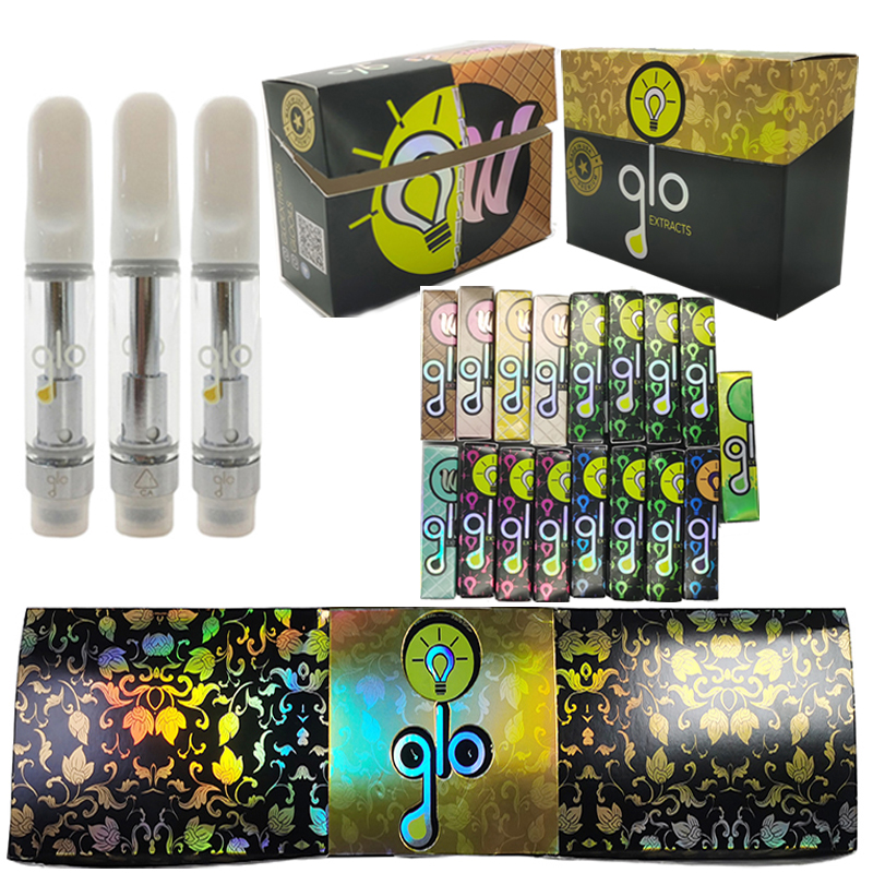 GLO Extracts Ceramic Carts 0.8ml 1ml Empty Vape Pens 510 Thread Atomizers Thick Oil Cartridges Glass Tanks Ecigs Vaporizer with Packaging
GLO Extracts Ceramic Carts 0.8ml 1ml Empty Vape Pens 510 Thread Atomizers Thick Oil Cartridges Glass Tanks Ecigs Vaporizer with Packaging