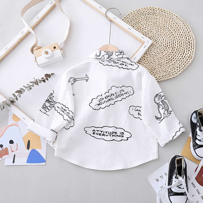 Spring Autumn Cotton Baby Boy Clothes Children Long sleeve shirt plad top tees Infant Out Kids Fashion Toddler Casual Clothing 210713