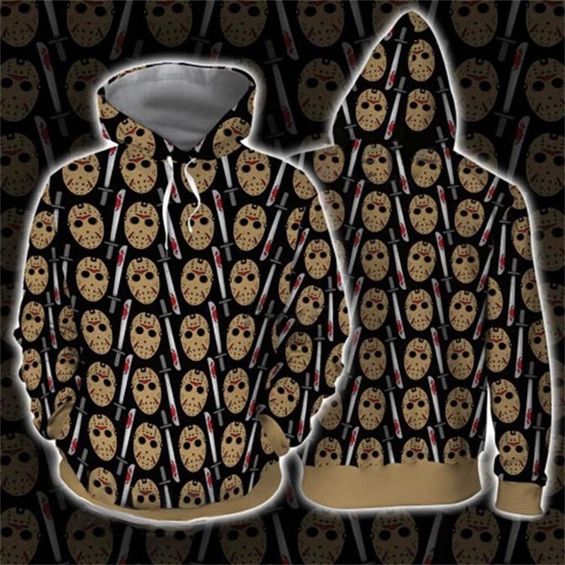 New Halloween Black Friday Jason wochs 3D animation Sweater Hoodie Jacket