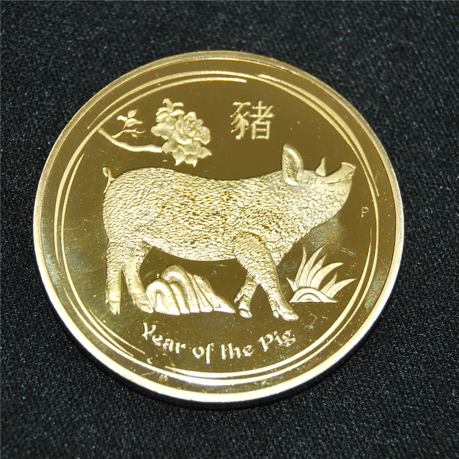 Australia Gold Pig Commemorative Coin 2019 New Year gift zodiac souvenir coins collectibles Christmas decorations
Australia Gold Pig Commemorative Coin 2019 New Year gift zodiac souvenir coins collectibles Christmas decorations