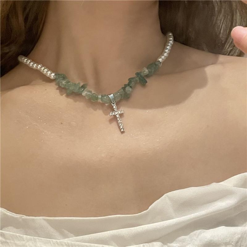 Pendant Necklaces Korean Charms Imitation Pearls Clavicle Chain For Women Metal Crystal Cross Necklace 2021 90s Choker
Pendant Necklaces Korean Charms Imitation Pearls Clavicle Chain For Women Metal Crystal Cross Necklace 2021 90s Choker