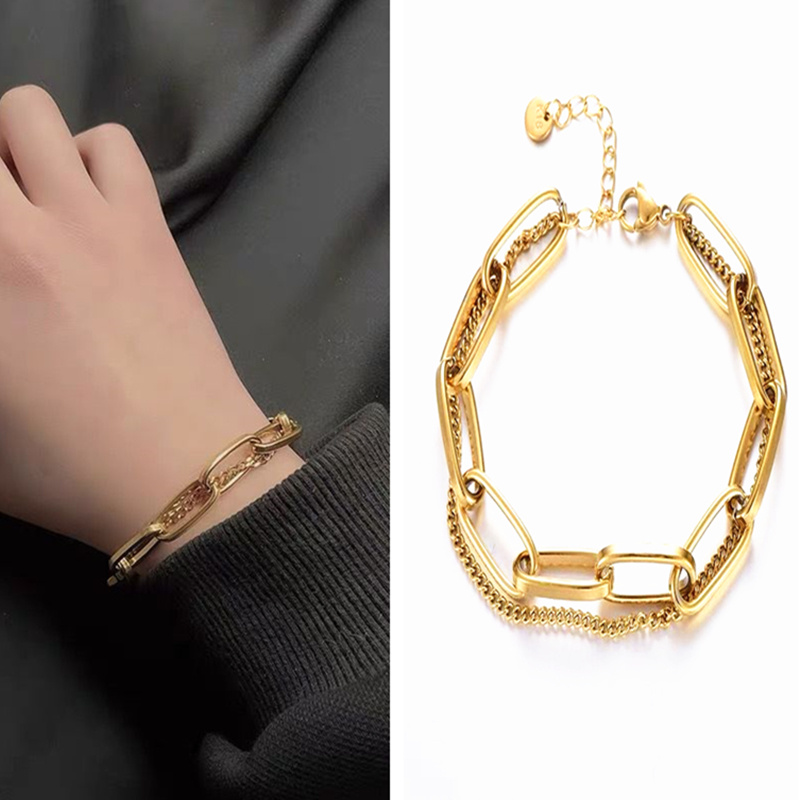 Fashion Link Chain Stainless Steel Bangle Designer Bracelet For Women Exquisite Gold Bracelets Luxury Brand Jewelry Girl Gift Woman Bangles No Fading
Fashion Link Chain Stainless Steel Bangle Designer Bracelet For Women Exquisite Gold Bracelets Luxury Brand Jewelry Girl Gift Woman Bangles No Fading