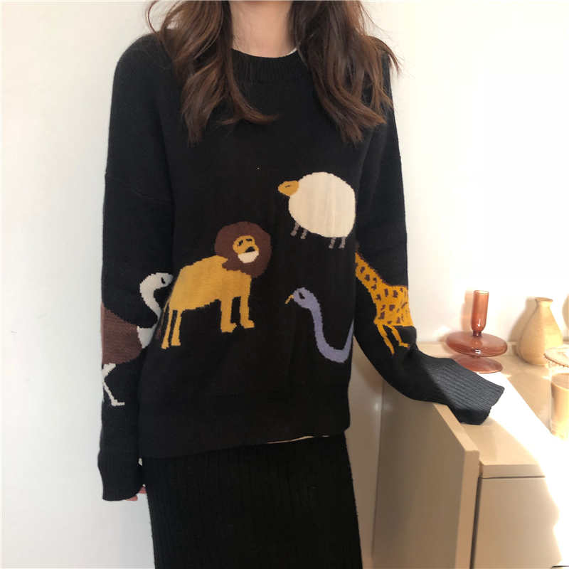 2 colors autumn and winter new arrival korean style o neck zoo warm knitted sweaters womens pullovers womens (B8660), White;black
2 colors autumn and winter new arrival korean style o neck zoo warm knitted sweaters womens pullovers womens (B8660), White;black
