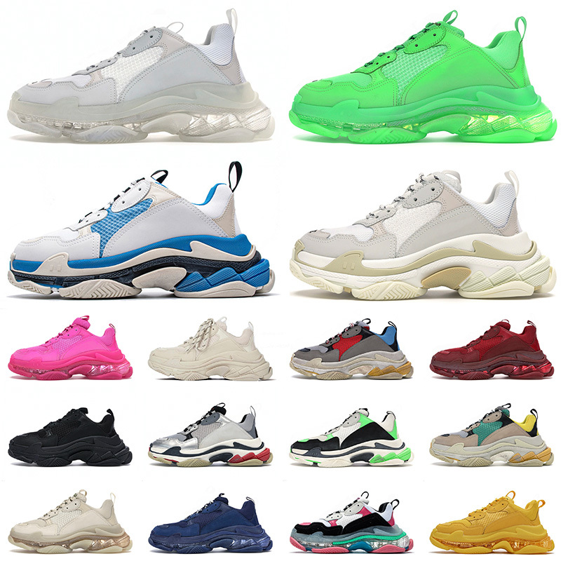 Crystal Clear Sole Triple s Platform Casual Sports Shoes Designer Paris 17FW for mens women Fashion Vintage Old Dad Sneakers Trainers, C7
Crystal Clear Sole Triple s Platform Casual Sports Shoes Designer Paris 17FW for mens women Fashion Vintage Old Dad Sneakers Trainers, C7