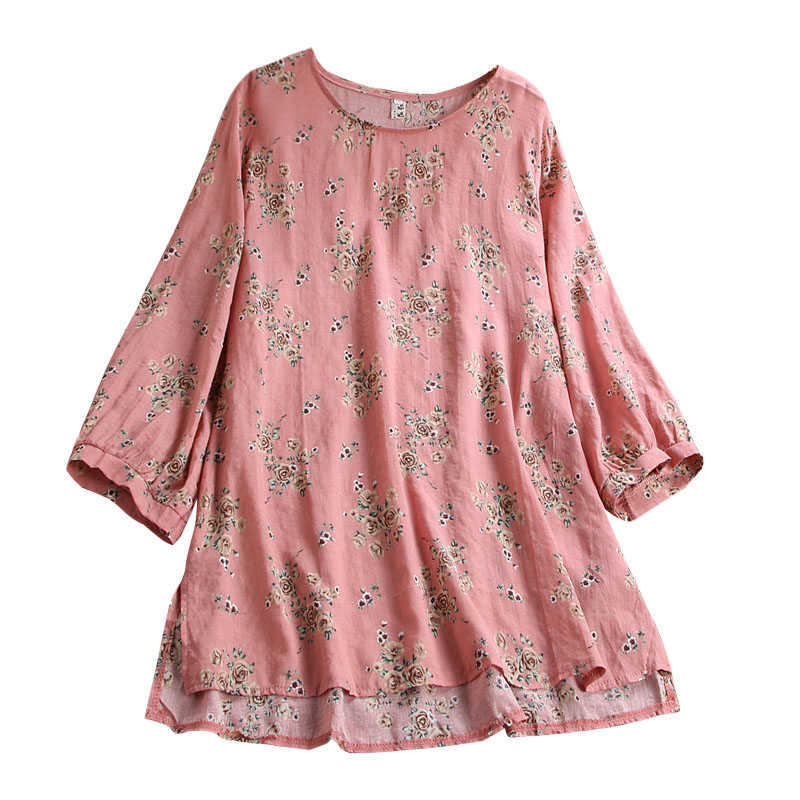 Summer Design Plus Size Floral Print Blouse Women O-neck 3/4 Sleeve Loose Casual Shirt Ladies Tops And Blouses 210608, Green
Summer Design Plus Size Floral Print Blouse Women O-neck 3/4 Sleeve Loose Casual Shirt Ladies Tops And Blouses 210608, Green