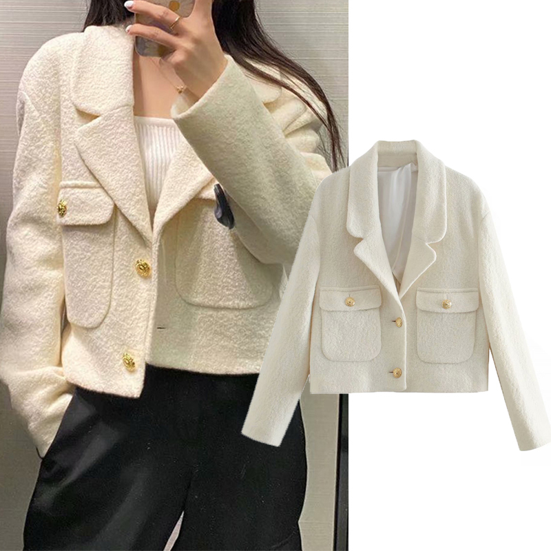 Women's Down & Parkas women autumn Textured solid color buttons Short jacket office ladies long sleeve casual stylish outwear coat, Black
Women's Down & Parkas women autumn Textured solid color buttons Short jacket office ladies long sleeve casual stylish outwear coat, Black