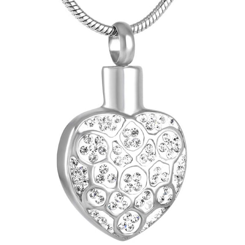 Pendant Necklaces Bling Crystal In Heart Silver Necklace Ash Keepsake Memorial Locket Pet Urn Cremation Jewelry Women Free Funnel 
Pendant Necklaces Bling Crystal In Heart Silver Necklace Ash Keepsake Memorial Locket Pet Urn Cremation Jewelry Women Free Funnel