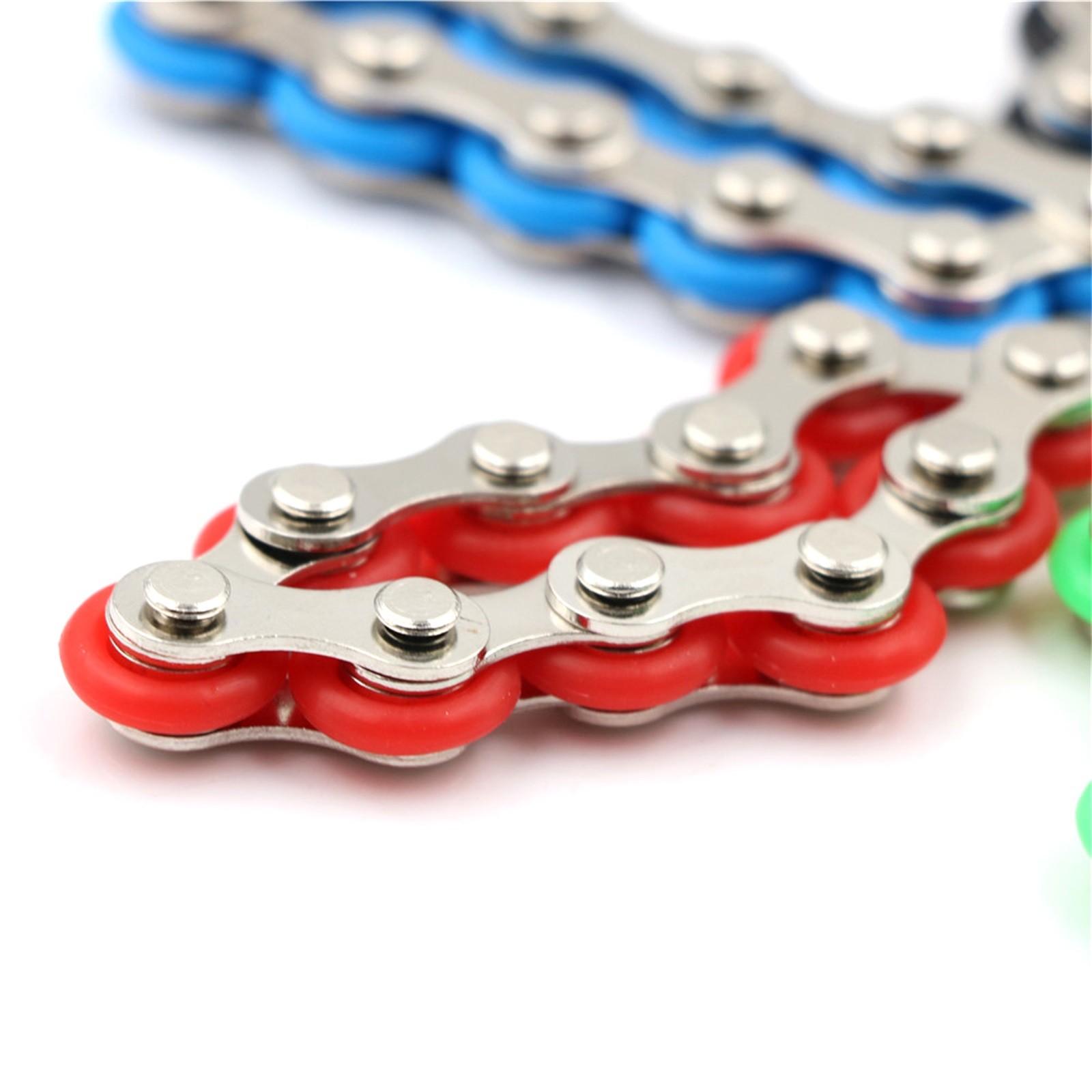 DHL Free 12 section Good Quality Roller Bike Chain Fidget Toy Stress Reducer for ADD ADHD Anxiety Autism Adults Kids Decompression Toy