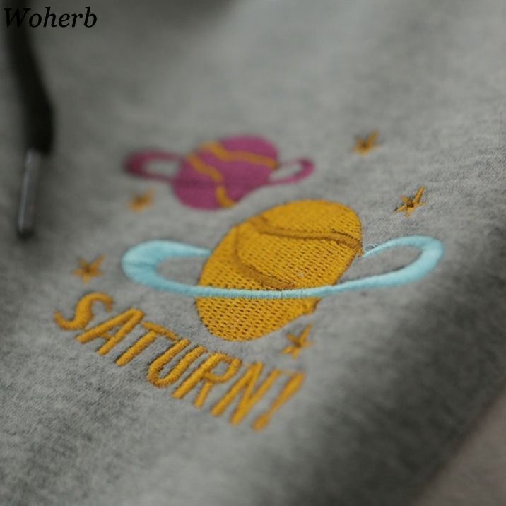 Korean Style Embroidery Harem Pants Women Casual Loose Thick Sweatpants Autumn Winter Trousers Female Fashion 91382 210519