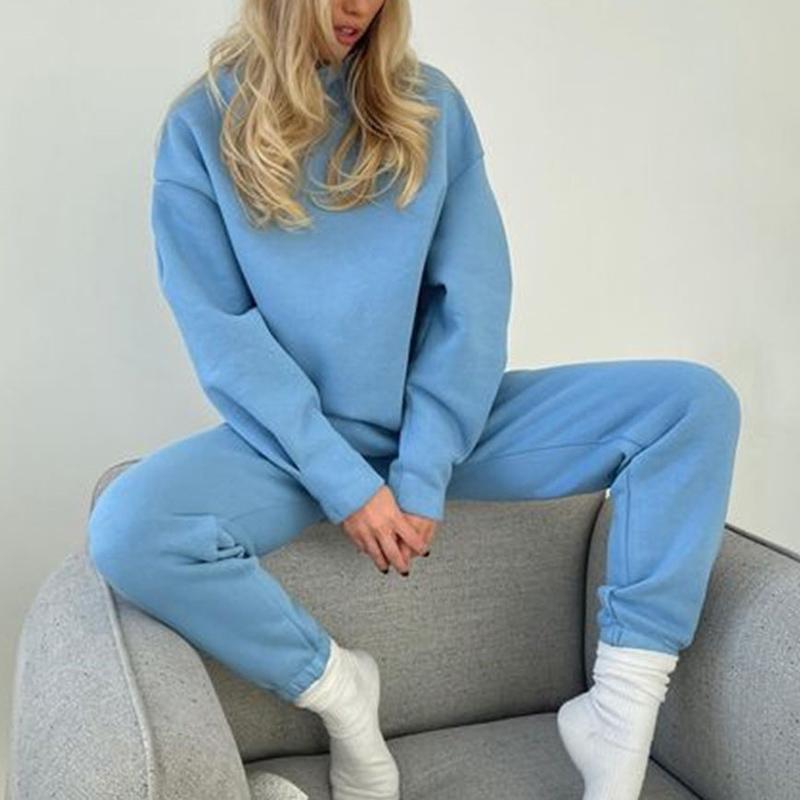 Women' Two Piece Pants Solid Color Sweater Suit 2021 Autumn Winter Long Sleeve Half High Neck Pullover Casual Trousers Two-piece Suits Home, Gray
Women' Two Piece Pants Solid Color Sweater Suit 2021 Autumn Winter Long Sleeve Half High Neck Pullover Casual Trousers Two-piece Suits Home, Gray