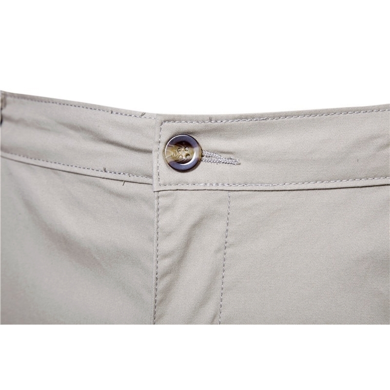 New Summer 100% Cotton Solid Shorts Men High Quality Casual Business Social Elastic Waist Men Shorts 10 Colors Beach Shorts 210323