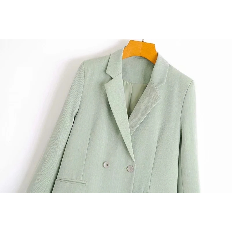 vintage women long suits autumn warm fashion ladies jackets casual female jacket pocket loose girls coats 210430