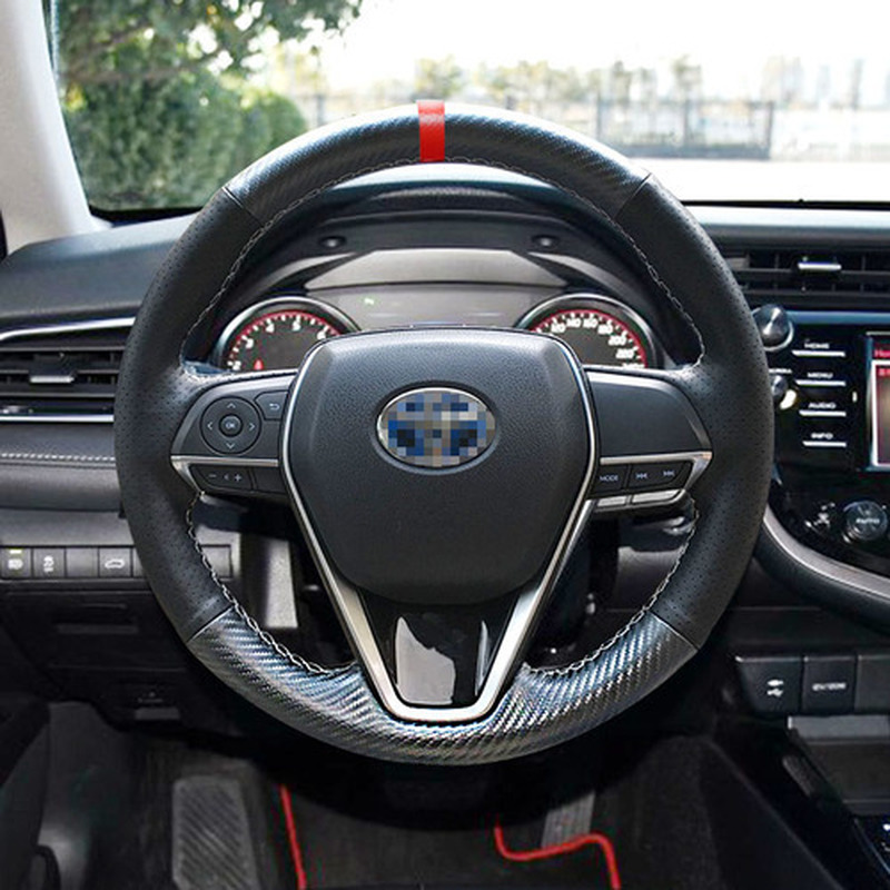For Toyota 2018 Camry DIY hand sewn leather steering wheel cover car interior modification accessories
For Toyota 2018 Camry DIY hand sewn leather steering wheel cover car interior modification accessories