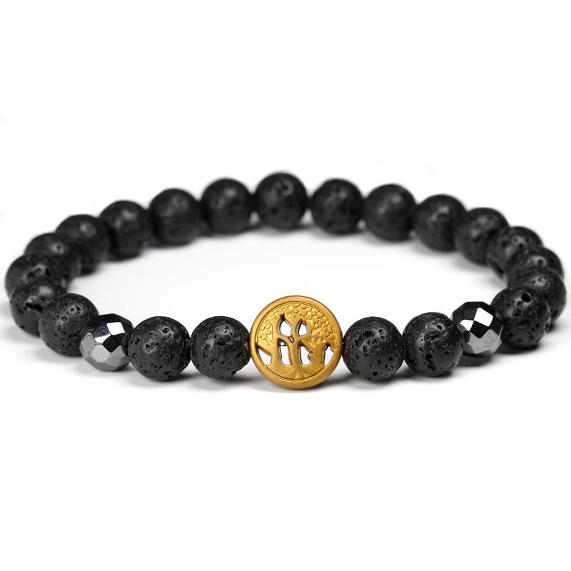 Tree Charms Yoga Bracelet Men 8mm Lava Stone Beads Bracelets For Women Energy Jewelry Valentine's Day Gift Beaded, Strands, Black
Tree Charms Yoga Bracelet Men 8mm Lava Stone Beads Bracelets For Women Energy Jewelry Valentine's Day Gift Beaded, Strands, Black