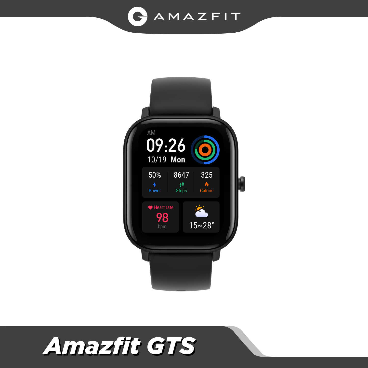 Version globale Amazfit GTS Smart Watch 5ATM SmartWatch SmartWatch 14Days GPS GPS GPS Cuir Strap Silicon H0915