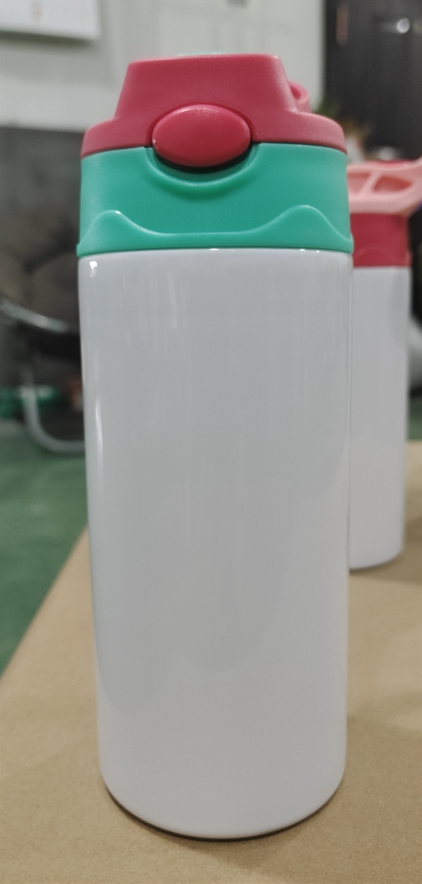 USA Local warehouse 12oz Sublimation Water Bottle Straight Kids Tumbler for Children 350ml Blank white Stainless Steel flip top Sippy Cup 50pcs/case