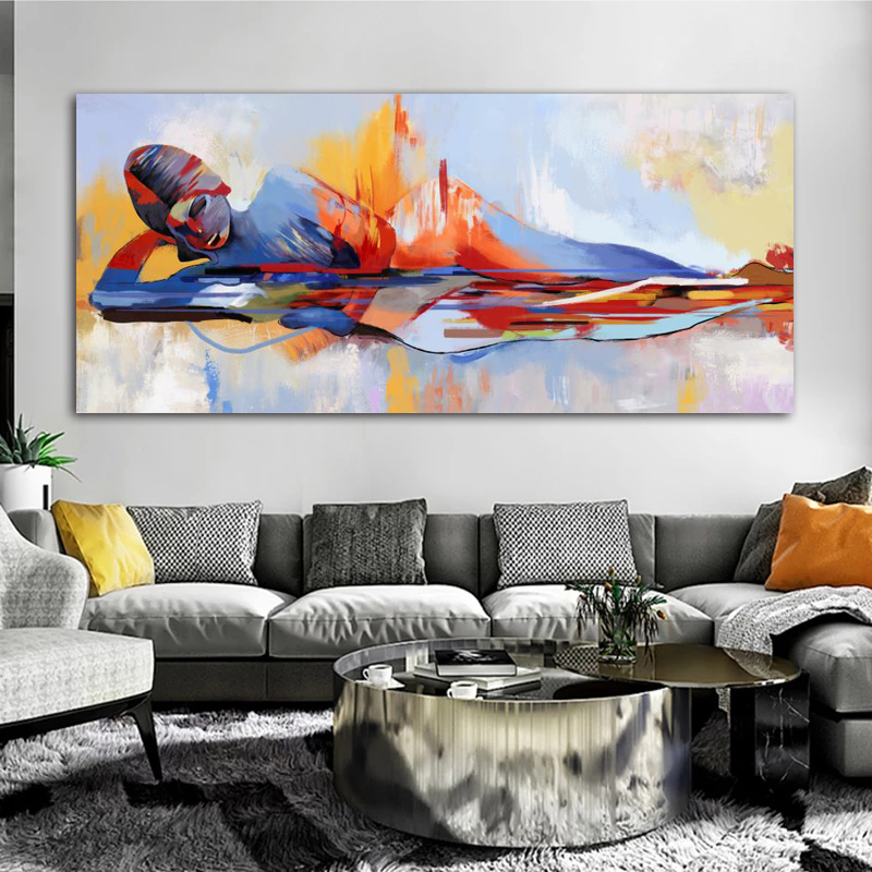 Watercolor Sexy Woman Body Oil Painting On Canvas Colorful Abstract Wall Art For Living Room Home Decor Lord Buddha Pictures