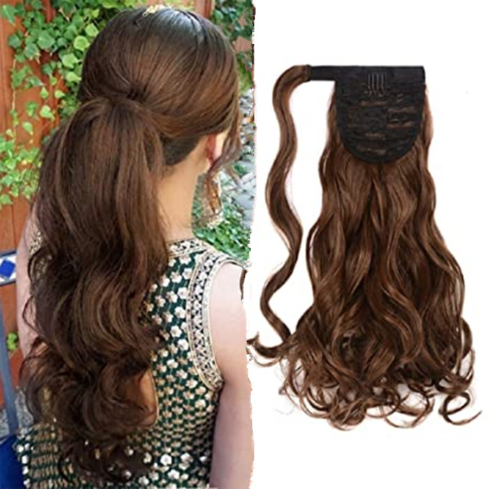 Curly Wave Ponytail Extension Clip in - 18 Inch Long volumin high wavy Wrap Around Pony Tail brown #4 Hairpiece for Women 140g 160g
Curly Wave Ponytail Extension Clip in - 18 Inch Long volumin high wavy Wrap Around Pony Tail brown #4 Hairpiece for Women 140g 160g