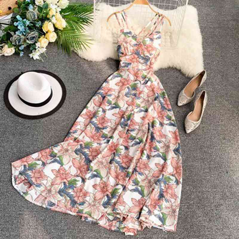 Spring Summer Ladies Fashion Backless Seaside Dress Spaghetti Strap Print High Waist Casual Floral Women' 210520, Pink
Spring Summer Ladies Fashion Backless Seaside Dress Spaghetti Strap Print High Waist Casual Floral Women' 210520, Pink