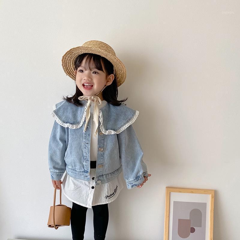 Jackets 2021 Girls Spring Lace Denim Jacket Baby Children Korean Fashion Long Sleeve Coat, Blue;gray
Jackets 2021 Girls Spring Lace Denim Jacket Baby Children Korean Fashion Long Sleeve Coat, Blue;gray