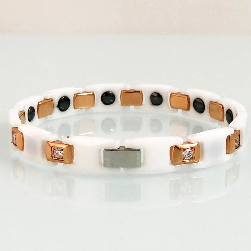 Link, Chain Couple Health-Care Bracelets Fashionable White Ceramic Hand For Men Shiny Rihinestone Inlay Female Jewelry Friendship Gift
Link, Chain Couple Health-Care Bracelets Fashionable White Ceramic Hand For Men Shiny Rihinestone Inlay Female Jewelry Friendship Gift