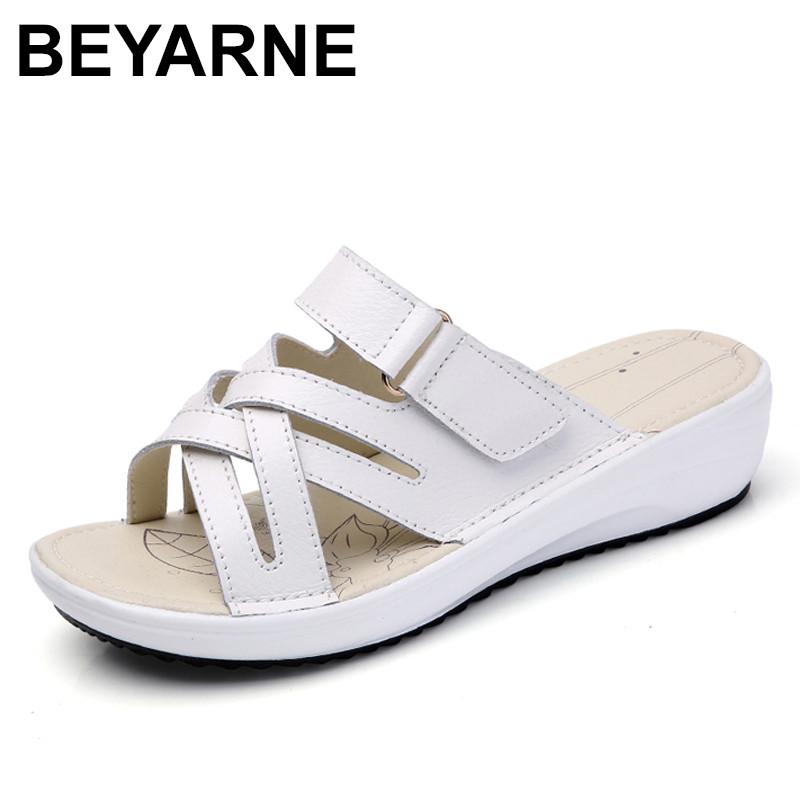 Summer Women Slippers Slip On Round Toe Flat Slides Sandals White Black Leather Flip Flops
Summer Women Slippers Slip On Round Toe Flat Slides Sandals White Black Leather Flip Flops