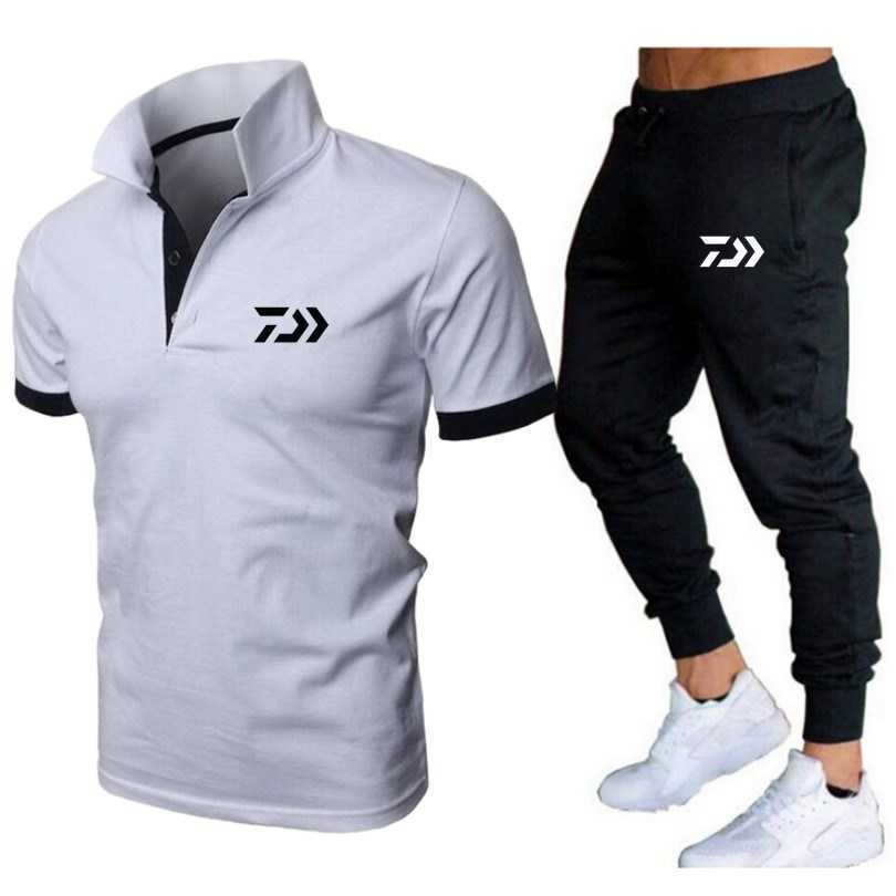 2 piece set men's Daiwa Fishing T-shirt shorts summer polo short-sleeved trousers thin pants sportswear men's basketball shirt Y0831, Black red-b
2 piece set men's Daiwa Fishing T-shirt shorts summer polo short-sleeved trousers thin pants sportswear men's basketball shirt Y0831, Black red-b