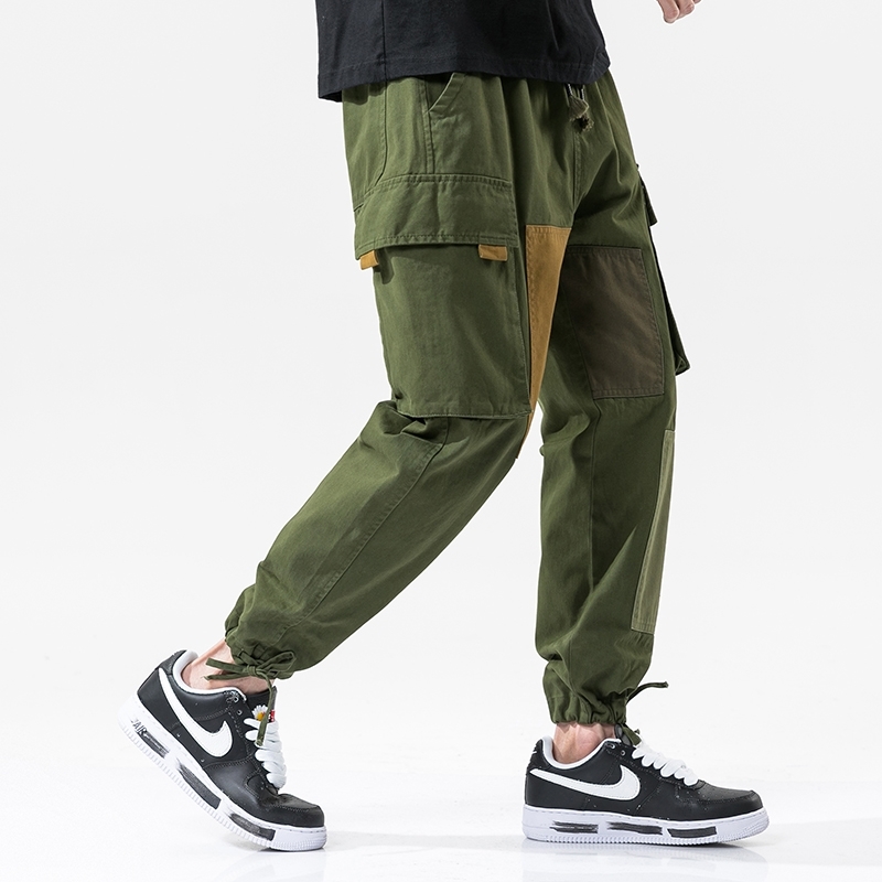 Varsanol Streetwear Cargo Pants Men 100% Cotton Joggers Pants for Men Fashion Hip Hop Clothing Harem Trourser Male Military Pant 210601