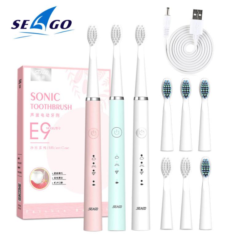 Smart Electric Toothbrush SEAGO Sonic Rechargeable Upgraded Automatic Teeth Brush For Adult With 8 Heads
Smart Electric Toothbrush SEAGO Sonic Rechargeable Upgraded Automatic Teeth Brush For Adult With 8 Heads