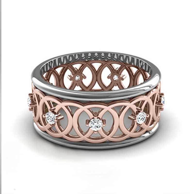 Mens and womens RING Fashion luxury hollow out men's women's fashion color separation zircon copper plated rose gold jewelry
Mens and womens RING Fashion luxury hollow out men's women's fashion color separation zircon copper plated rose gold jewelry