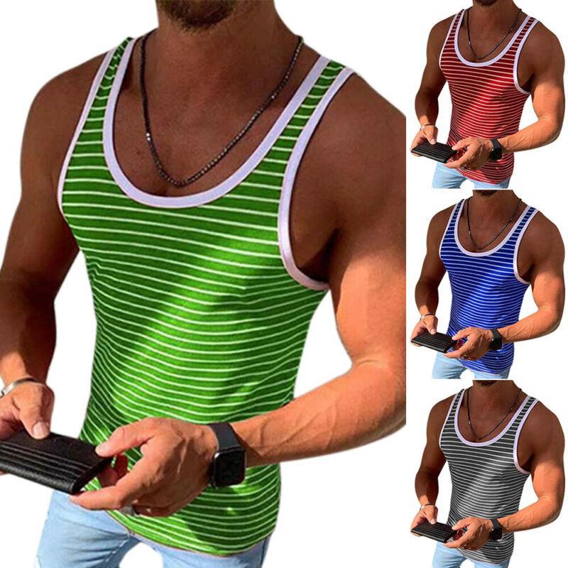 Men's Tank Tops Striped Top Summer Men Crew Neck Sleeveless Shirts Casual Oversize Sport Vest, Green
Men's Tank Tops Striped Top Summer Men Crew Neck Sleeveless Shirts Casual Oversize Sport Vest, Green