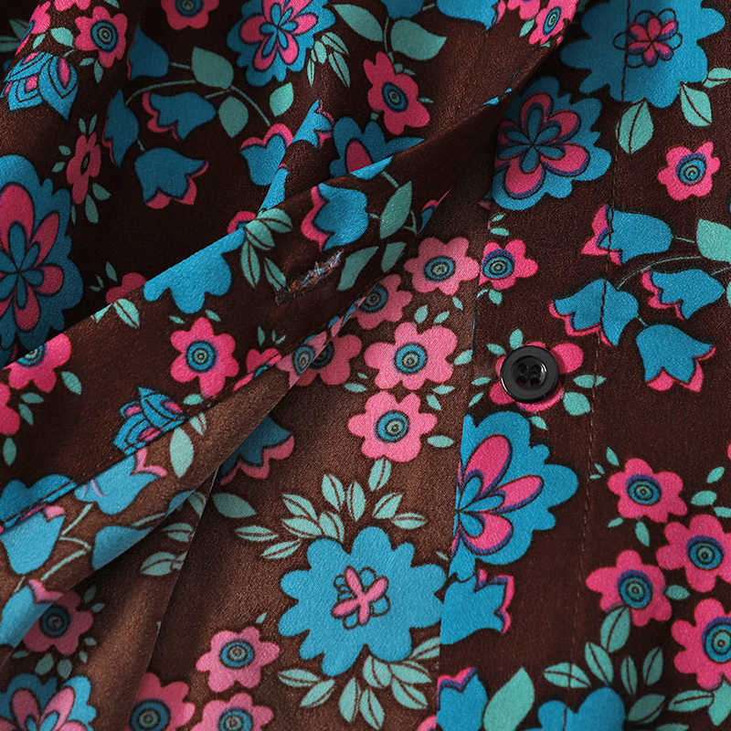 VANOVICH Korean Style Lapel Summer Fashion Print Sweet Ladies Blouses and Tops Casual Wild Women Clothing 210615